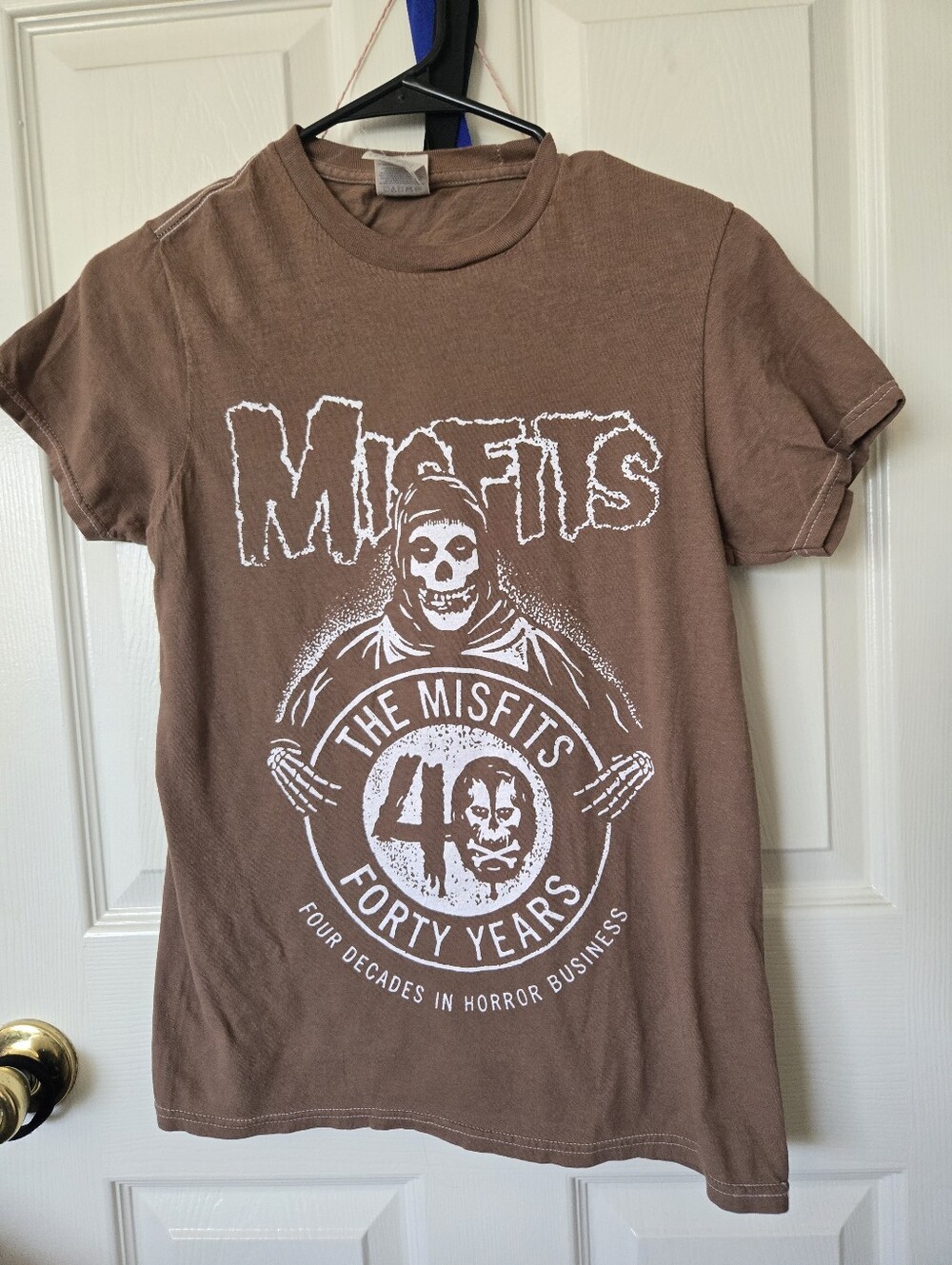 Misfits "Forty Years" Graphic Tee - Brown & White